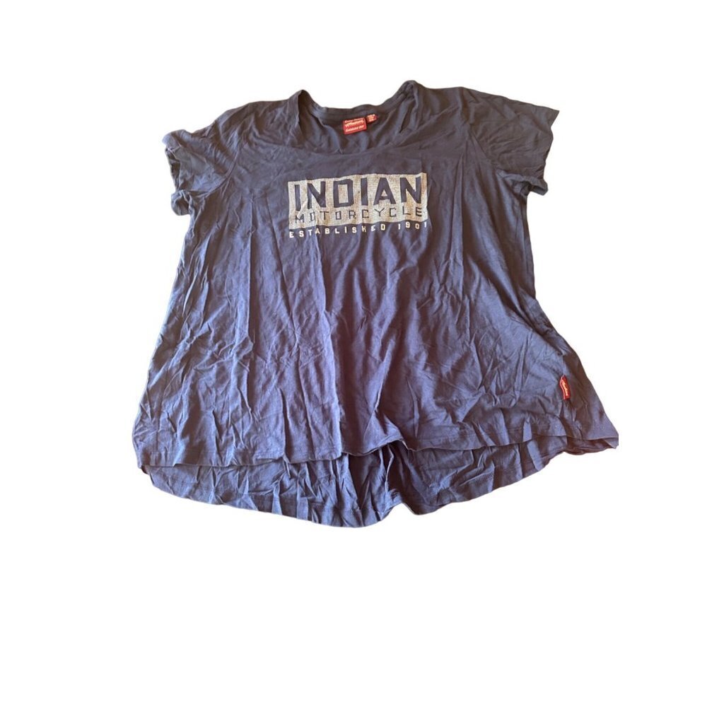 Indian Motorcycles Blue Sparkle‎ T Shirt Size 2 XL X Large
